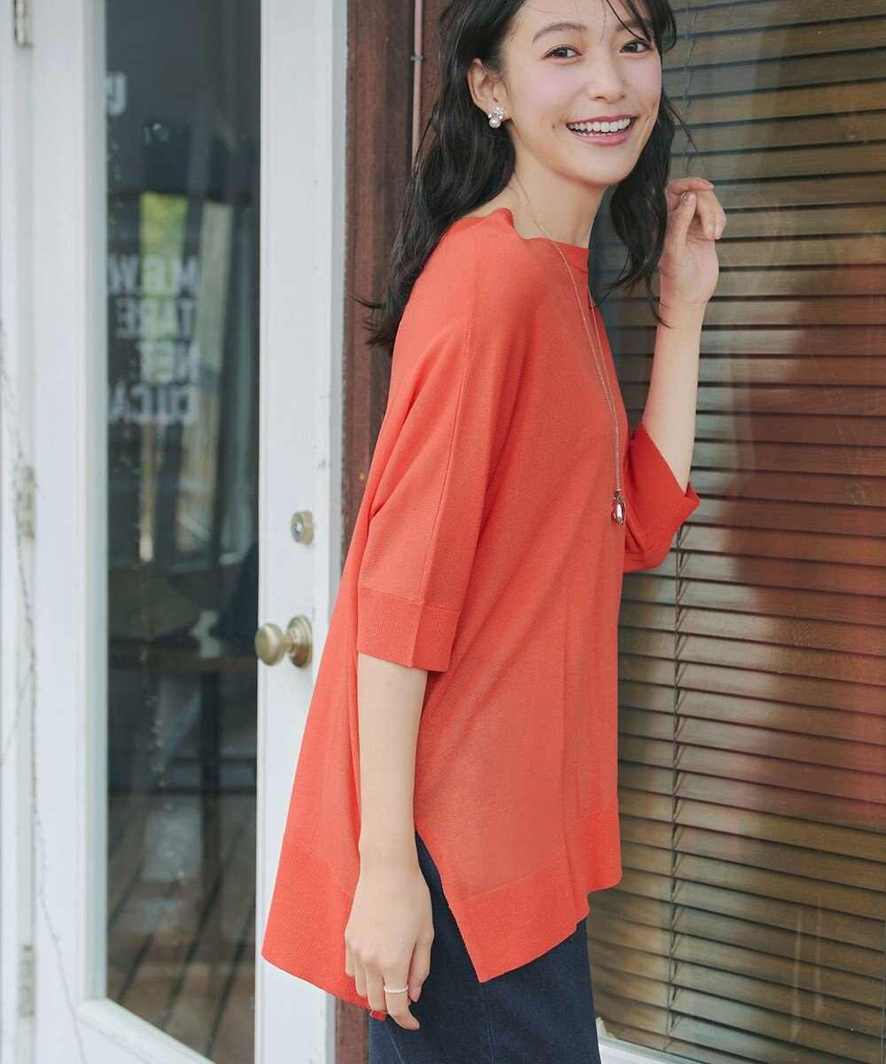 Tiaclasse 【新色追加】サラサラUVシアーニットドルマントップス 