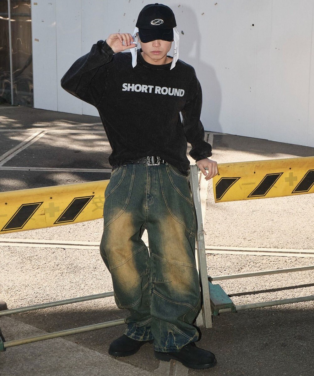 WEGO 【ユニセックス着用ITEM】ケミカルウォッシュグラフィックT（LS） 