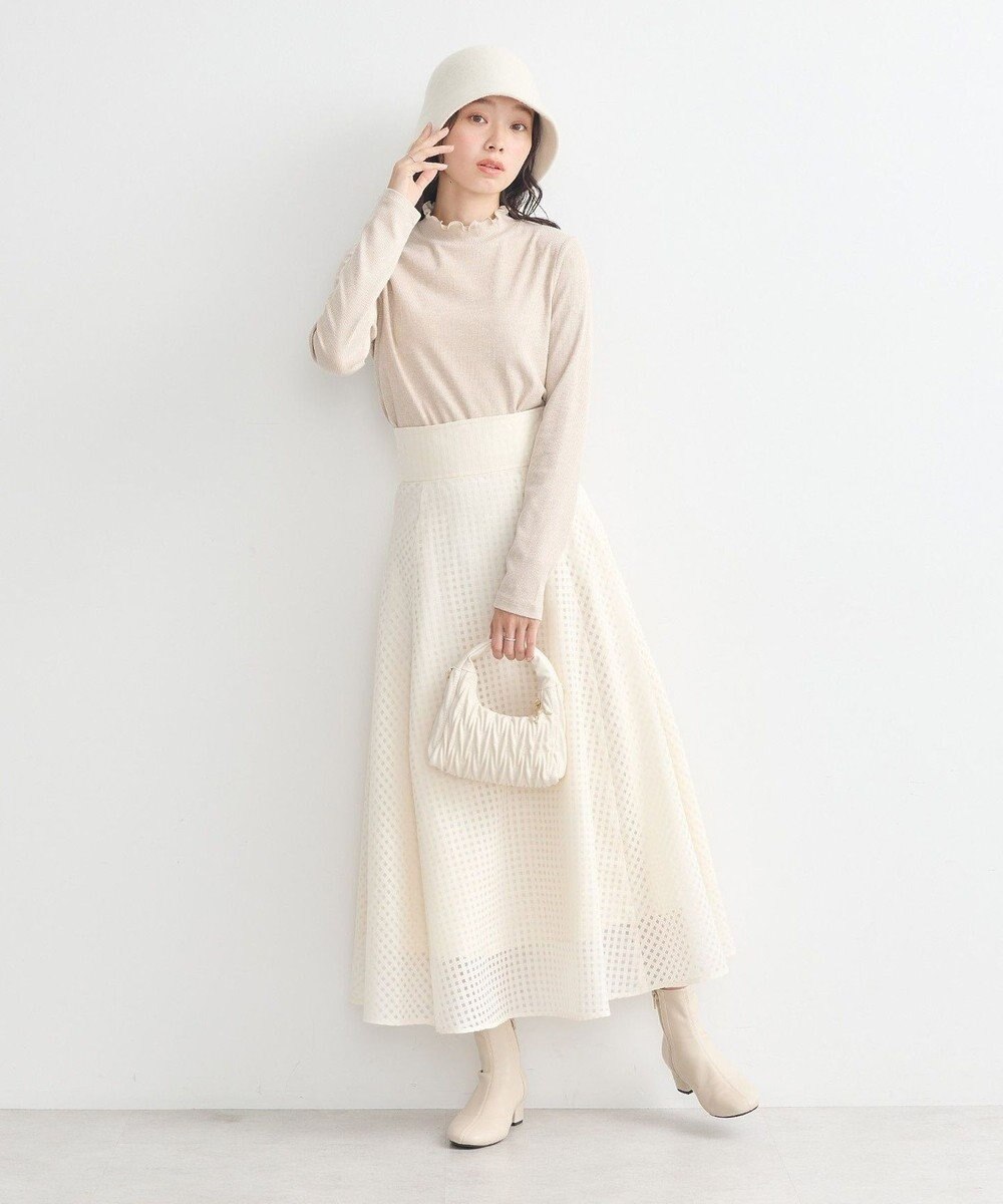 earth music&ecology シアーチェックスカート 