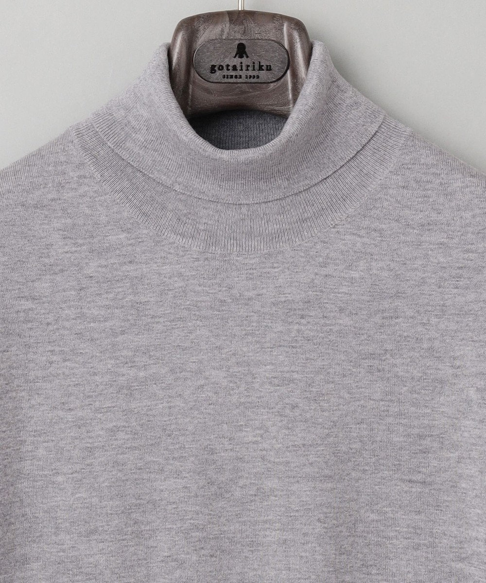GOTAIRIKU 【家庭洗濯可能】イタリア糸 ハイゲージ タートルニット 