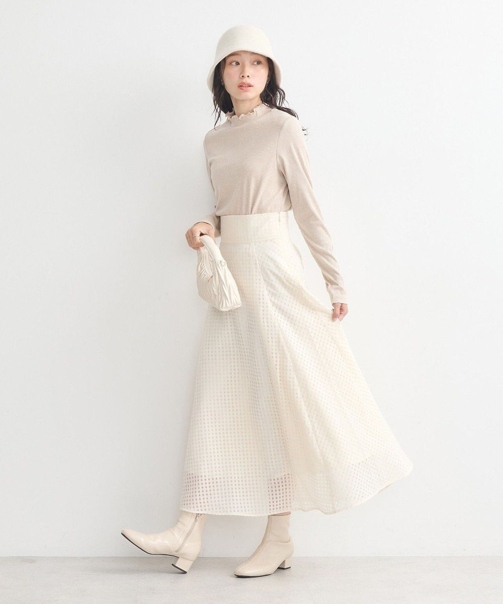 earth music&ecology シアーチェックスカート 