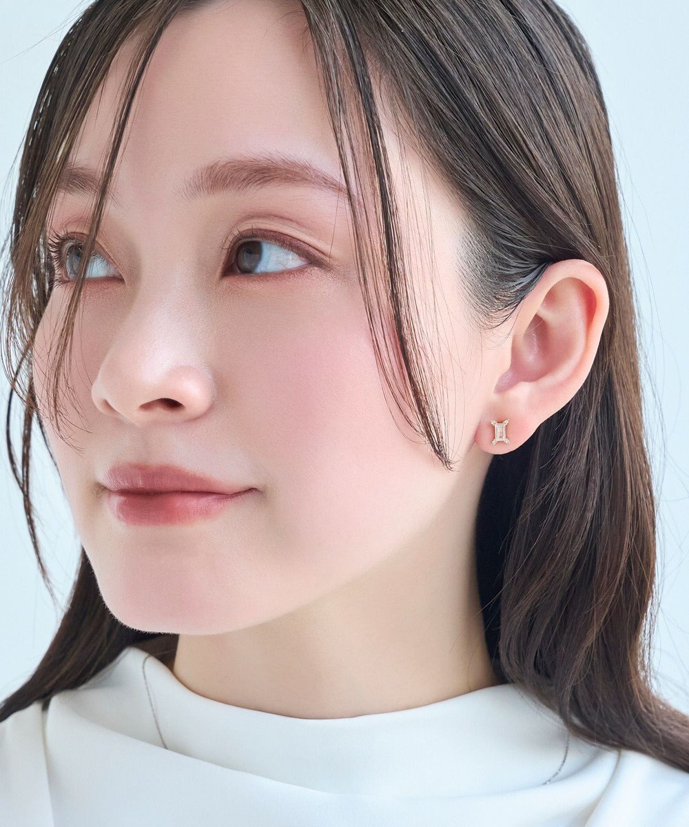 Phoebe 【金属アレルギー対応】クラシックバケットビジューセラミックピアス/ニッケルフリー（片耳） 