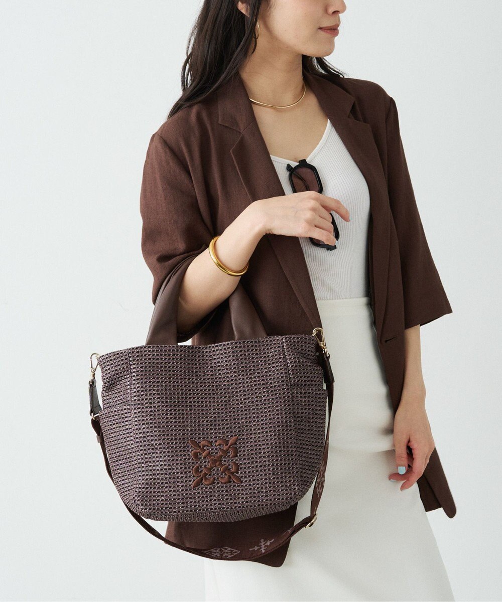 russet ナイロンラフィア2WAYトートバッグ(CE-1711) 