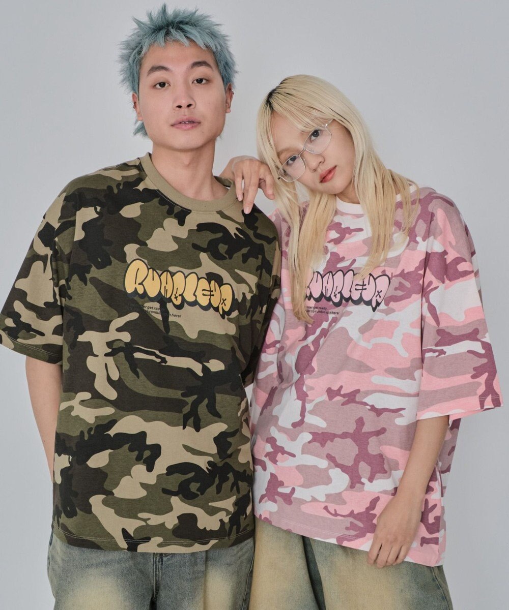 WEGO 【ユニセックス着用ITEM/MLサイズ展開】カモフラグラフィックT（SS） 