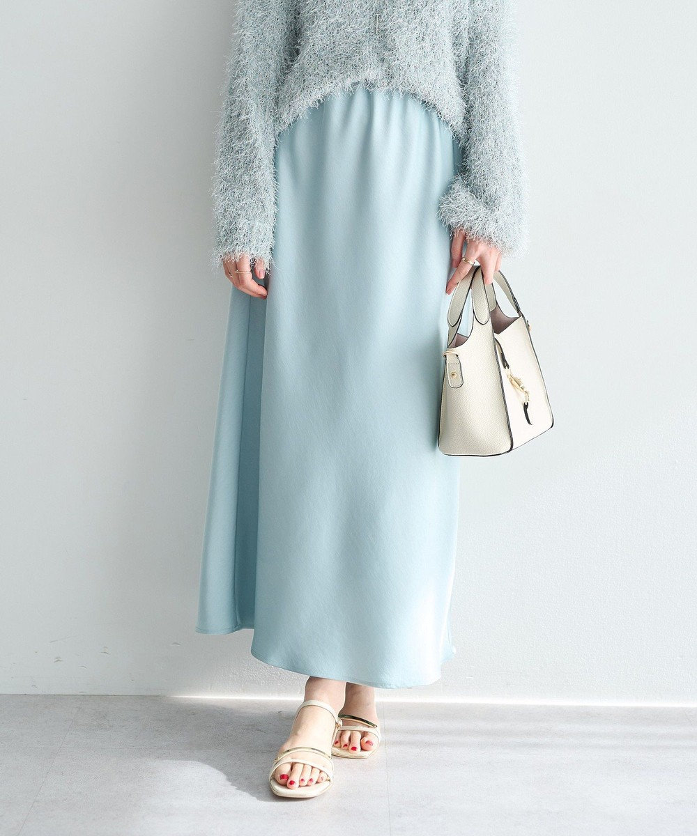 YECCA VECCA サテンフレアスカート 