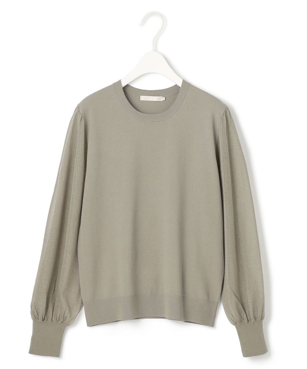 ICB 【洗える】クロスコンビ シアースリーブニット 