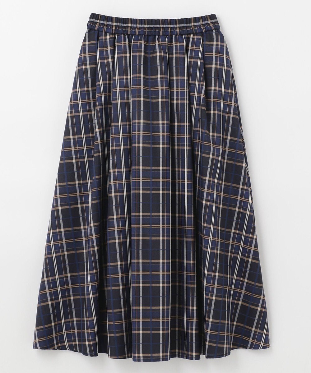 ANY 【ウエストゴム】イージーケアチェック スカート 