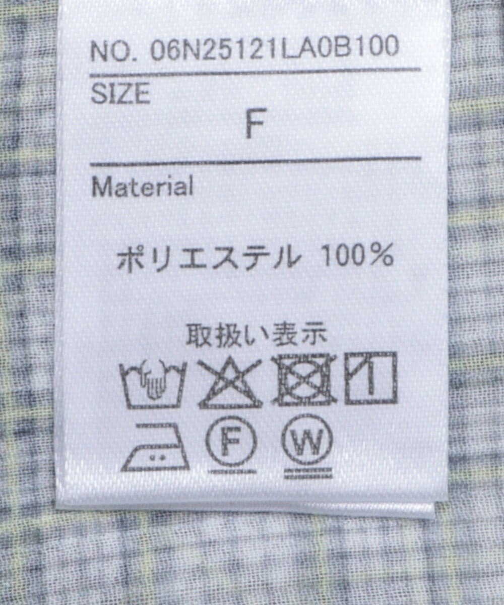 Green Parks チェックシアーフリルブラウス 