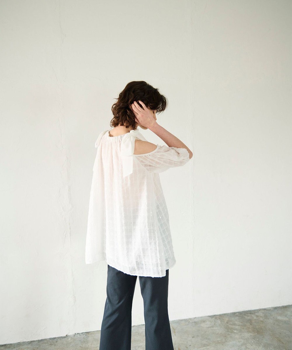 GRACE CONTINENTAL チュールフリルフレアトップ 