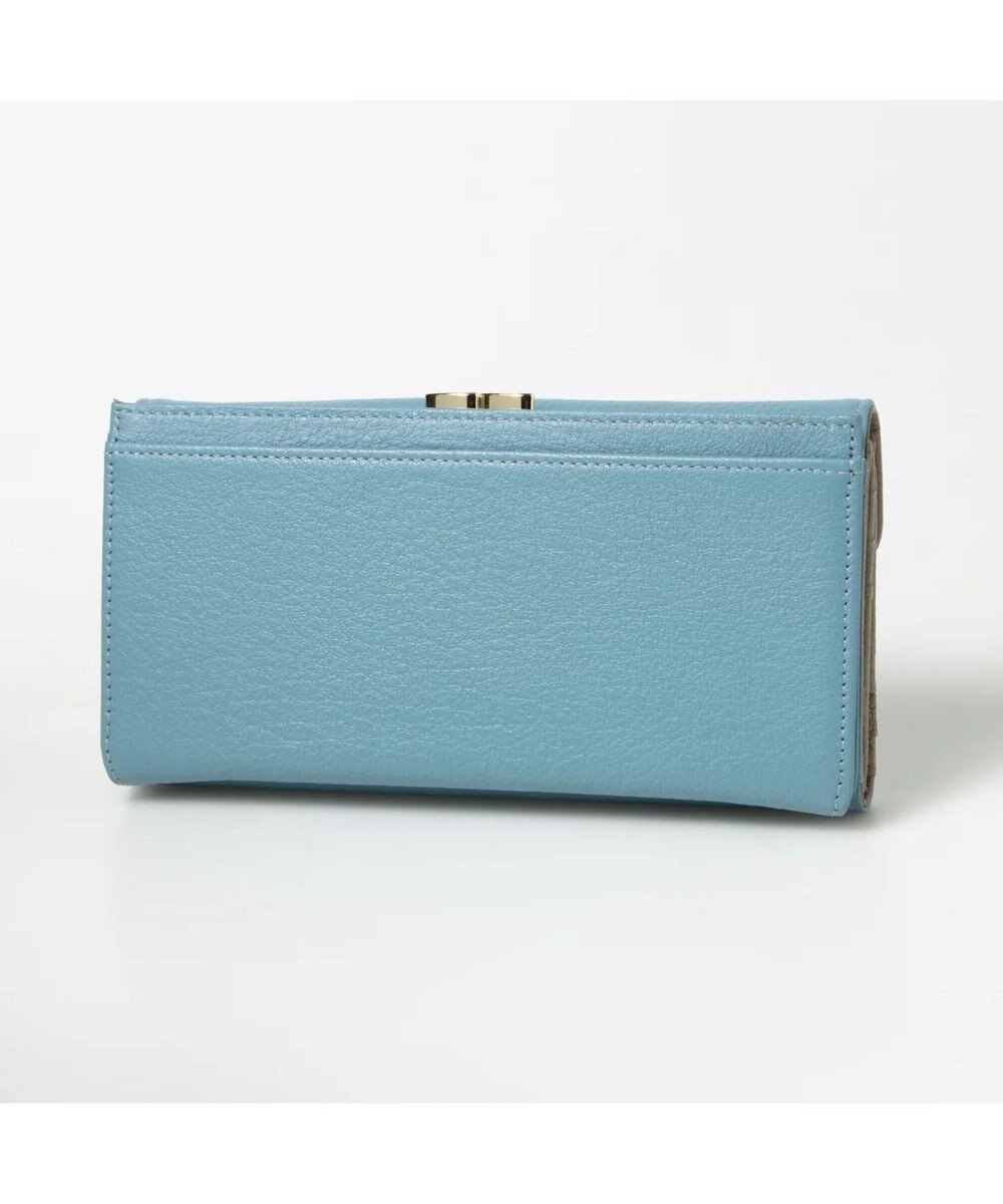 UNBILLION perche カラーコンビレザーかぶせ外がま口長財布 