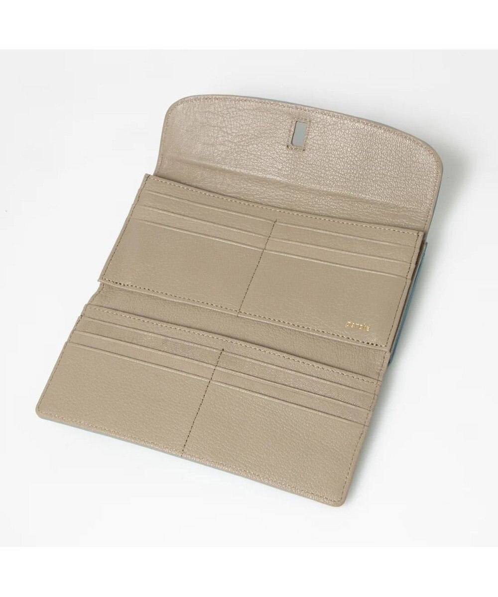 UNBILLION perche カラーコンビレザーかぶせ外がま口長財布 