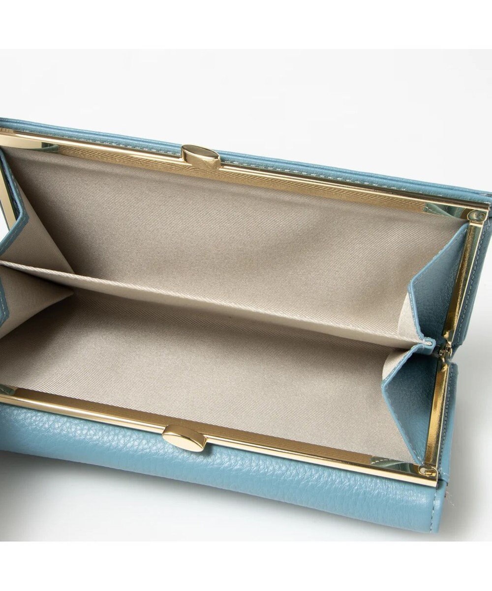 UNBILLION perche カラーコンビレザーかぶせ外がま口長財布 