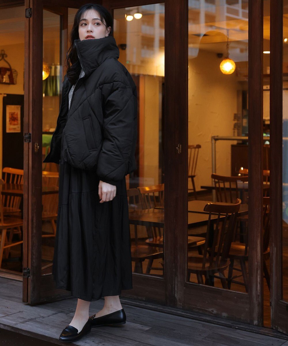 Tiaclasse 【洗える】ドッキングツイードワンピース 