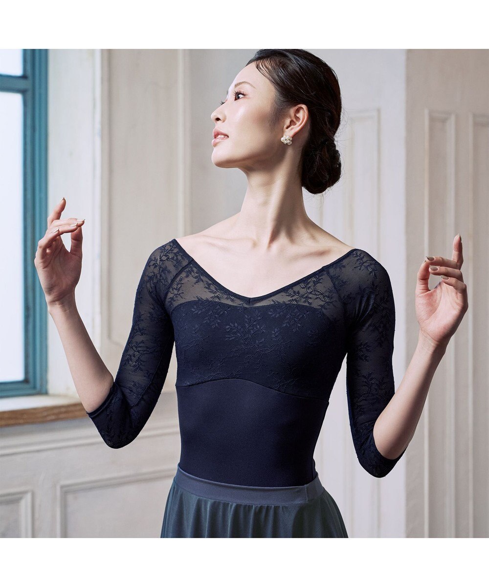 Chacott 6分袖レオタード 