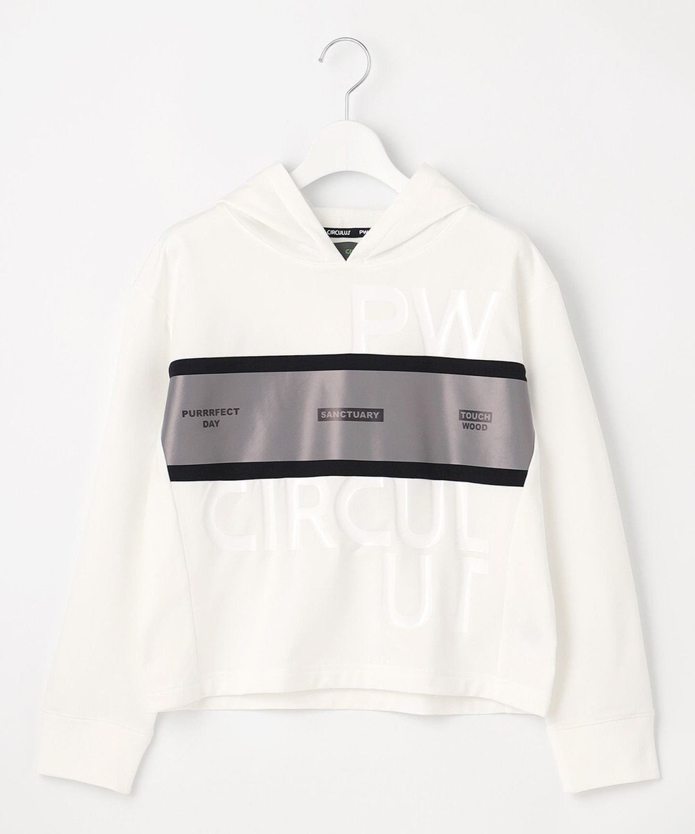 PW CIRCULUS 【WOMEN】【洗える/軽量】裏毛 ロゴ フーデッド プルオーバー ゴルフウェア レディース 