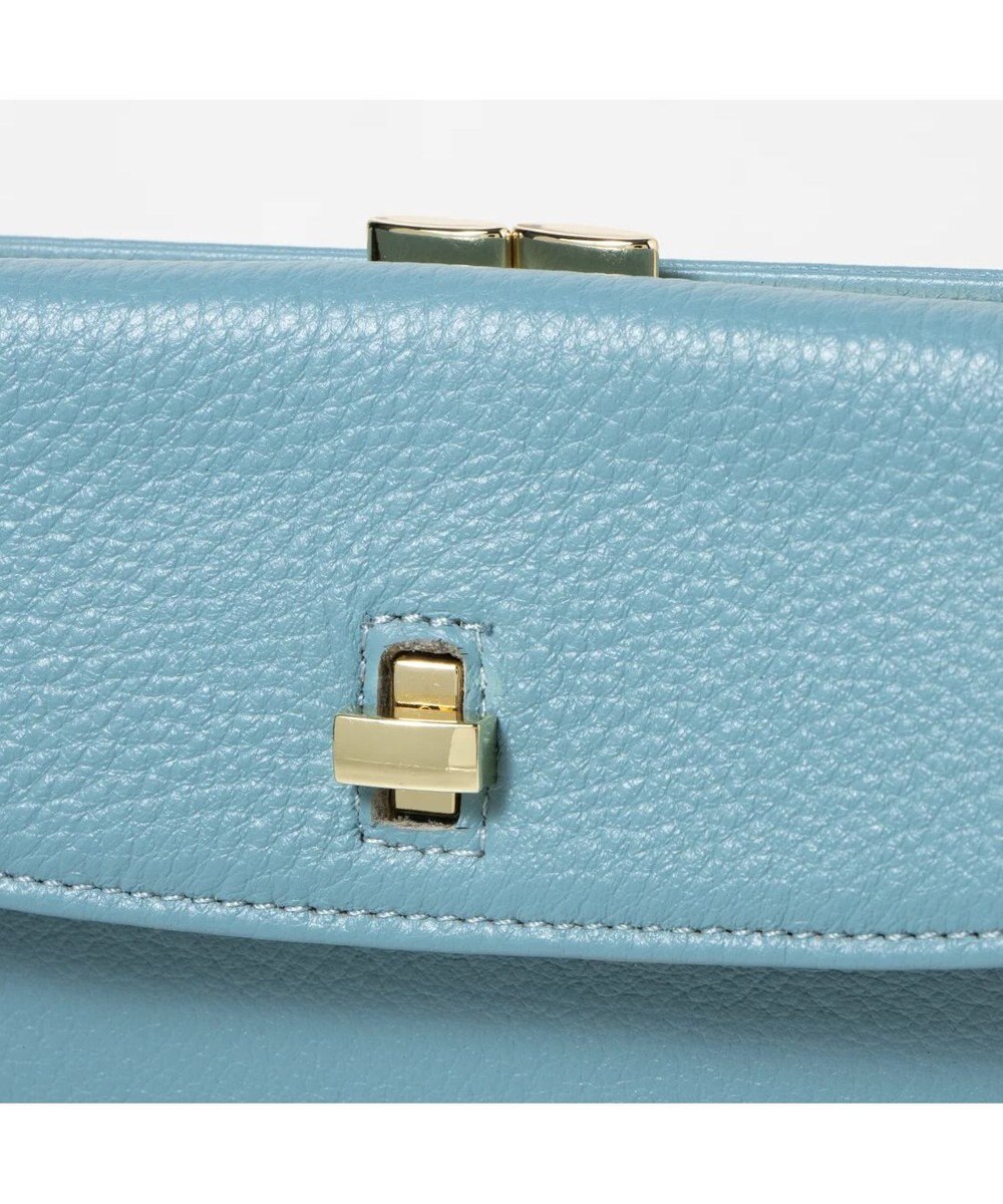 UNBILLION perche カラーコンビレザーかぶせ外がま口長財布 