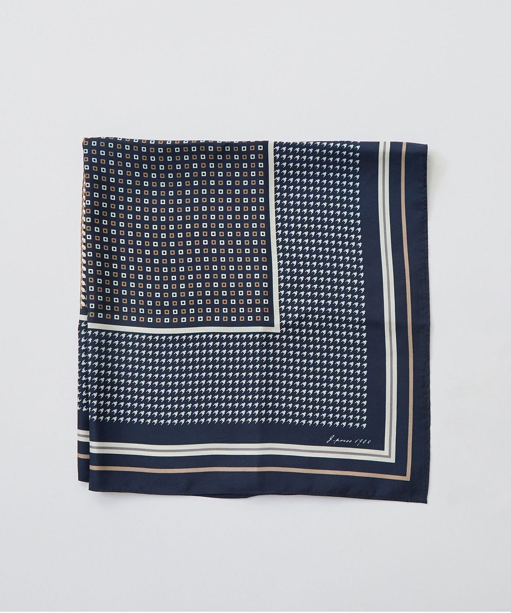 J.PRESS LADIES houndstooth スクエア スカーフ 