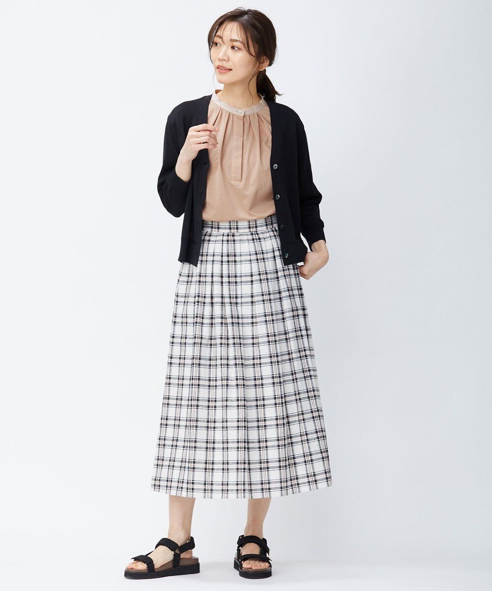 J.PRESS LADIES 【洗える】BEZ Cリネンマドラス スカート 