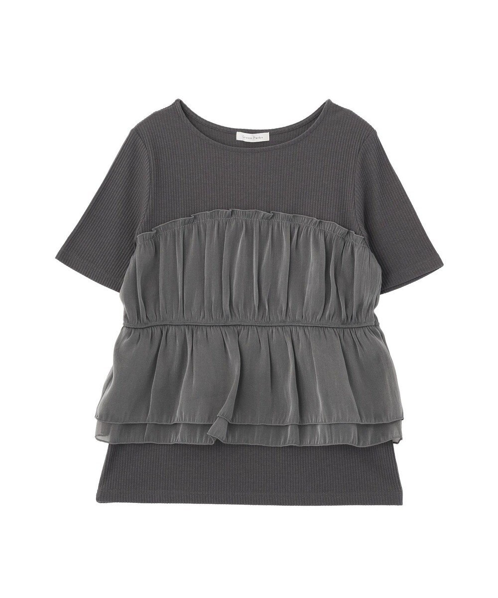 Green Parks オーガンジービスチェドッキング半袖プルオーハ 