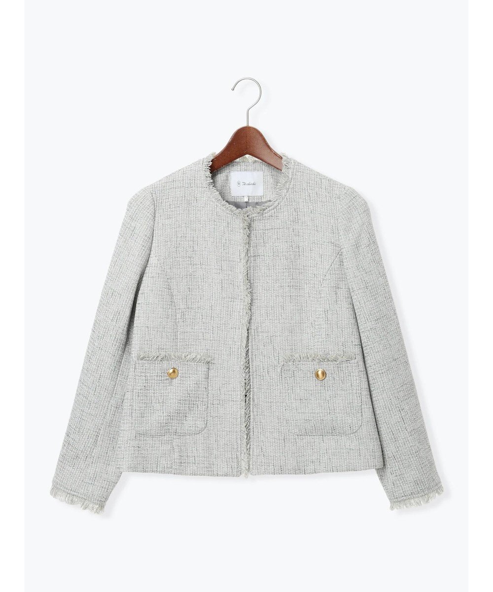 Te chichi 【セレモニーアイテム】ツイードノーカラージャケット 