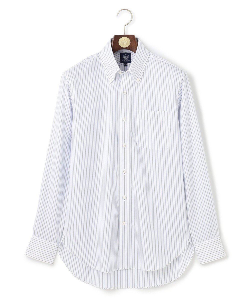 J.PRESS MEN 【PREMIUM PLEATS / 形態安定】スーピマコットンオルタネートストライプ  シャツ/B.D. 