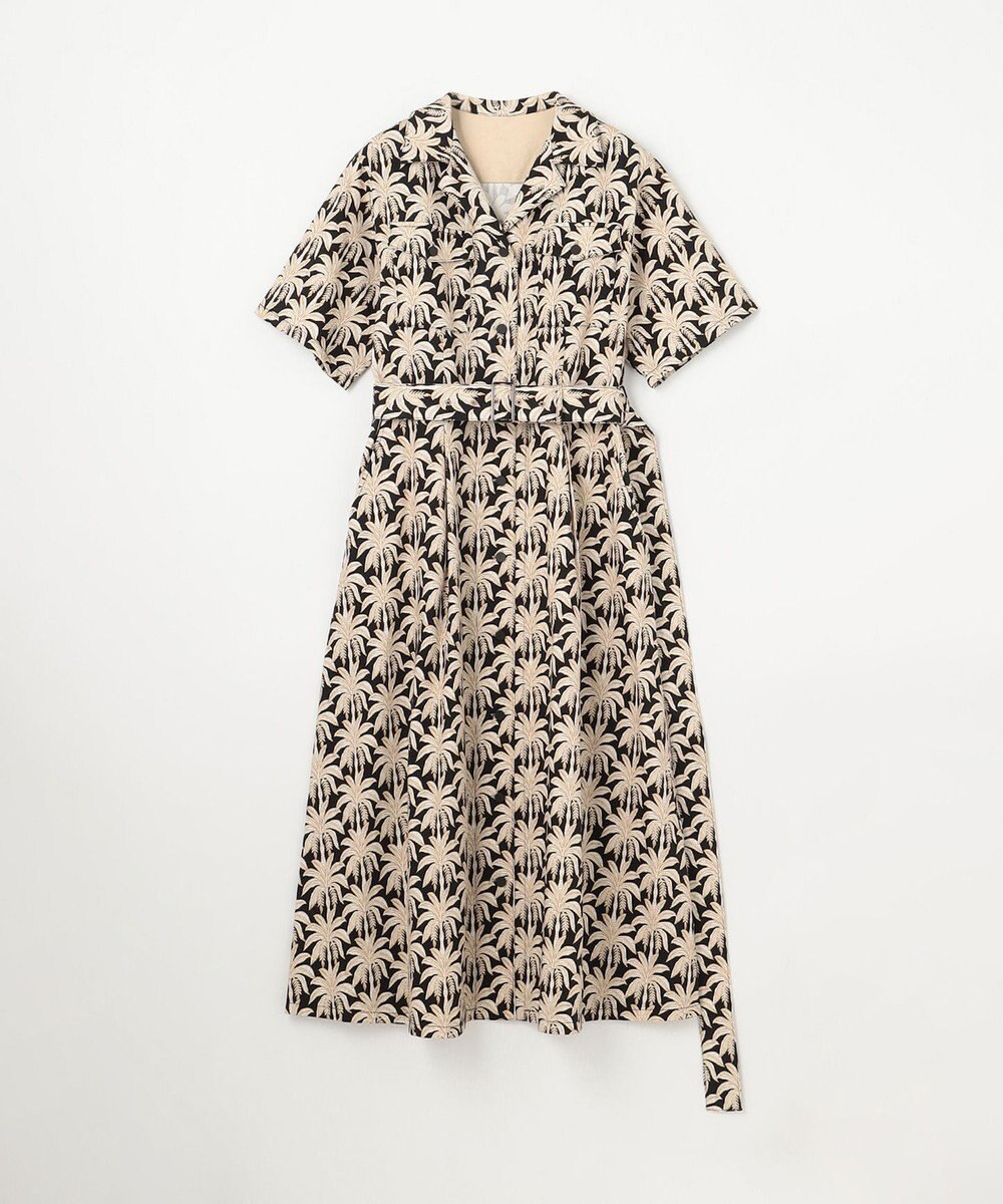 GRACE CONTINENTAL パームモチーフシャツワンピース 