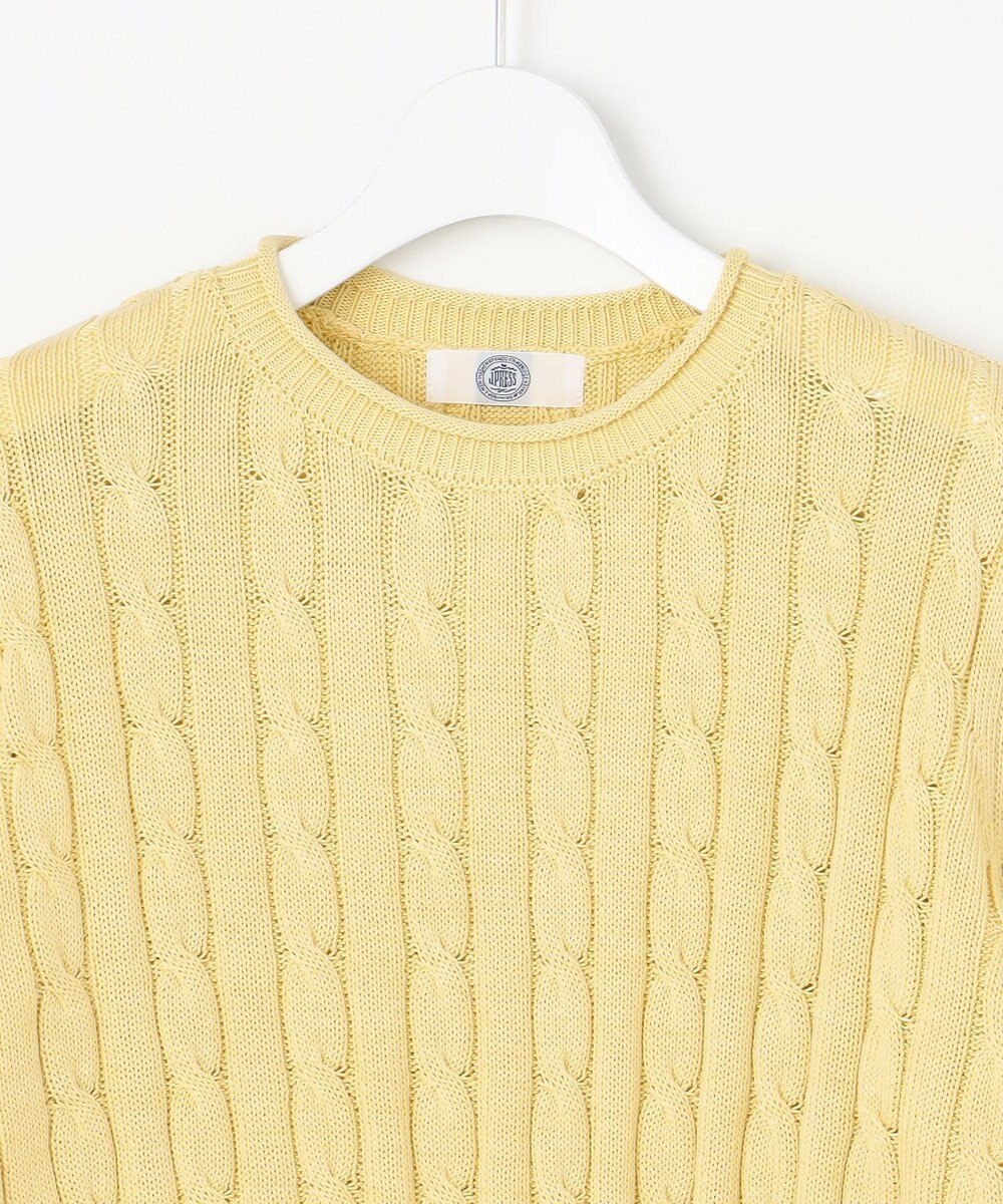 J.PRESS LADIES L 【洗える】GIZA MERCERIZE COTTON ケーブル ニット 