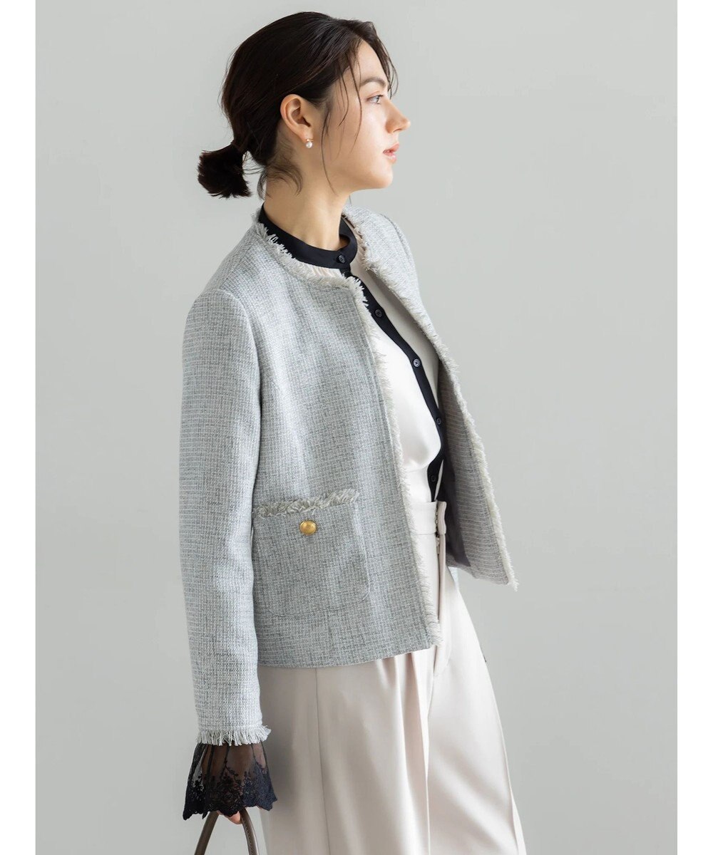 Te chichi 【セレモニーアイテム】ツイードノーカラージャケット 