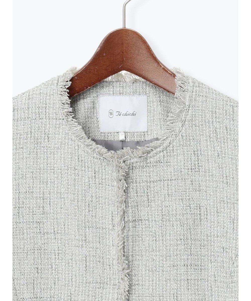 Te chichi 【セレモニーアイテム】ツイードノーカラージャケット 