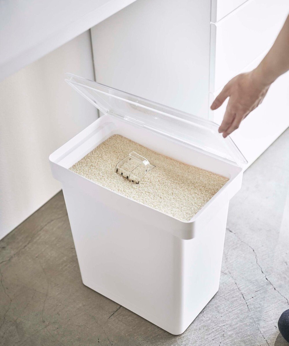 tower 密閉米びつ タワー 20kg 計量カップ付 ホワイト 