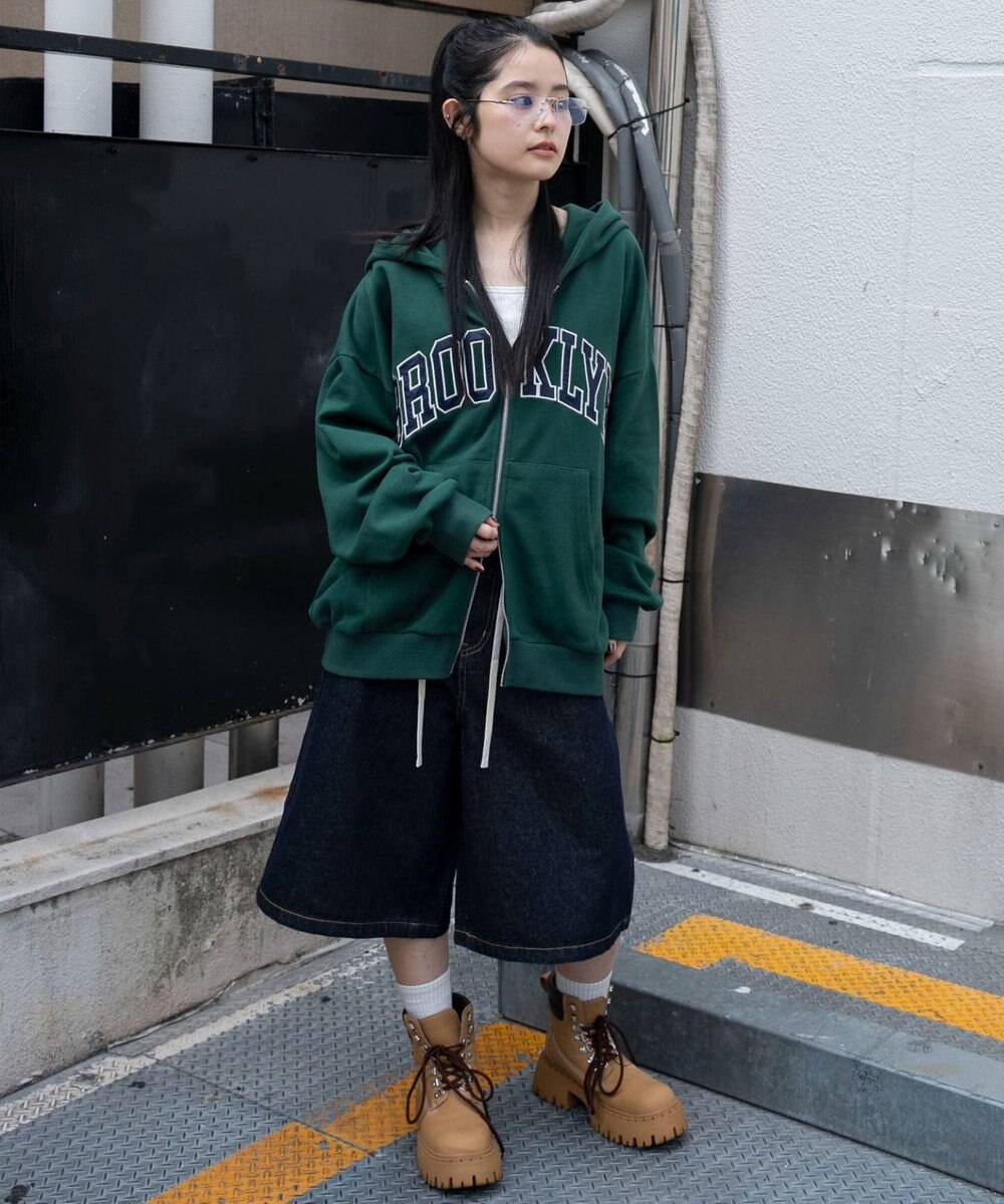 WEGO 【25年秋冬新作】グラフィックBIGZIPパーカー 