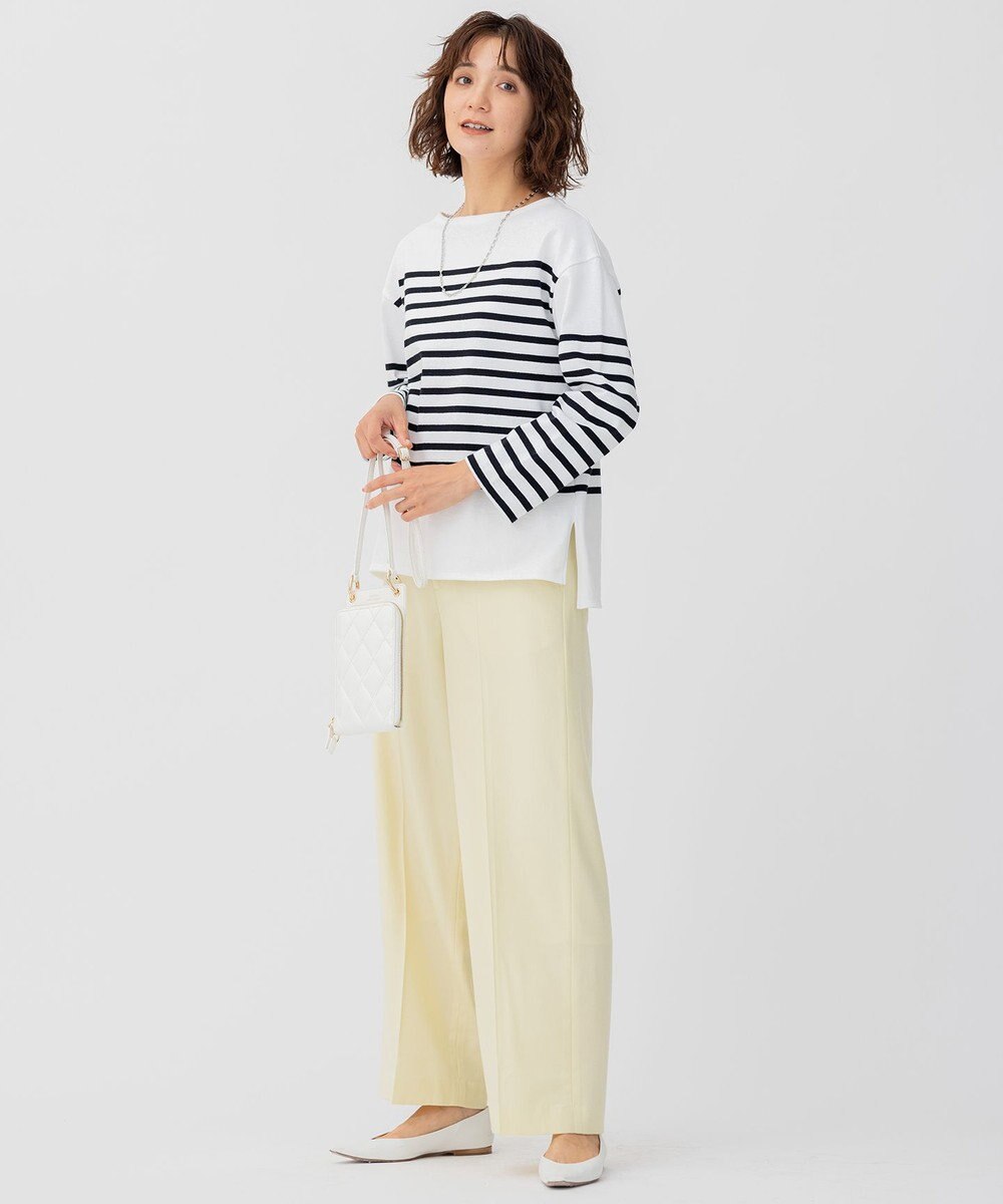 23区 L 【洗える】BUGIS シングルジャージー ボーダー カットソー 