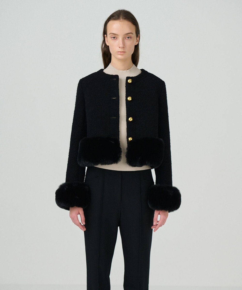 GRACE CONTINENTAL ツイードコンビジャケット 