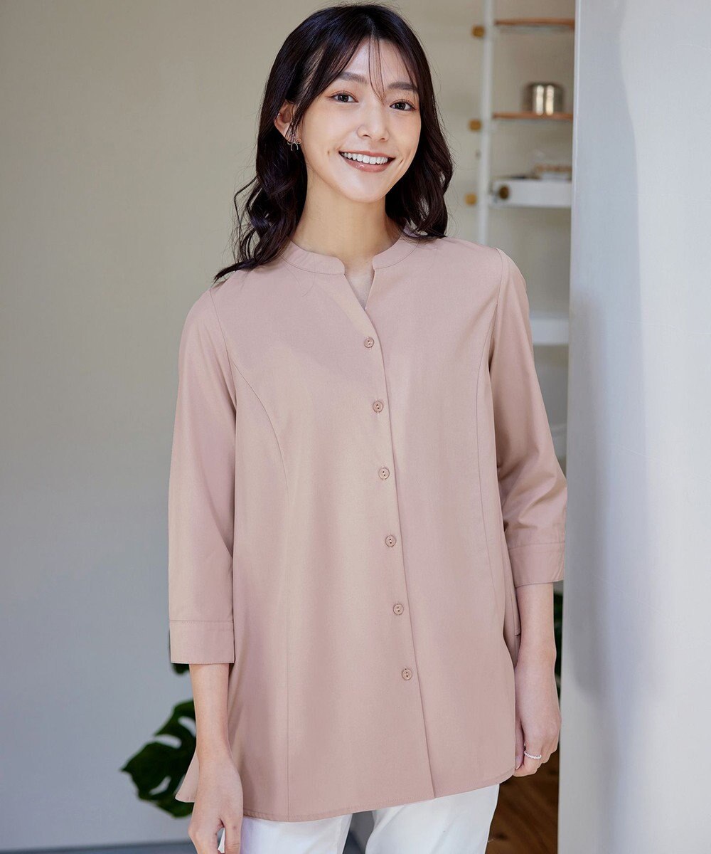 Tiaclasse L 【洗える】バックタックフレアチュニック 