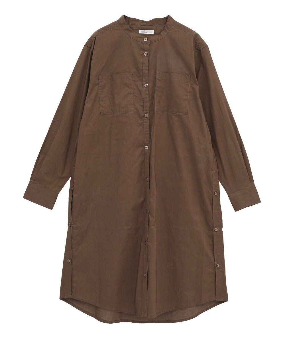 CRAFT STANDARD BOUTIQUE バンドカラーロングシャツチュニッ 