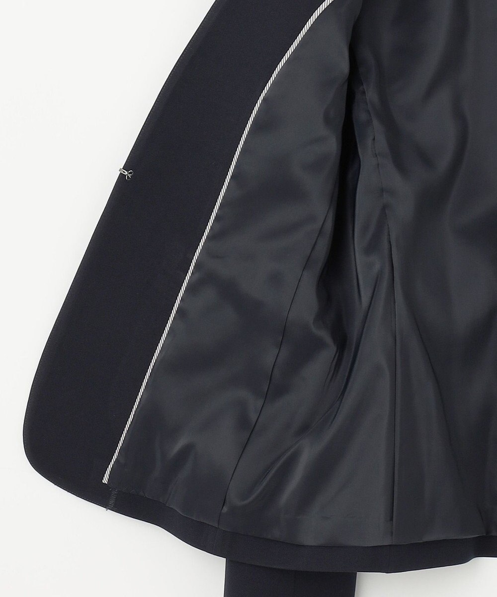 J.PRESS LADIES L 【洗える】T/Rアルガンシルク ノーカラー ジャケット 