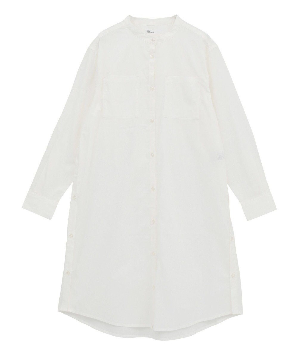 CRAFT STANDARD BOUTIQUE バンドカラーロングシャツチュニッ 