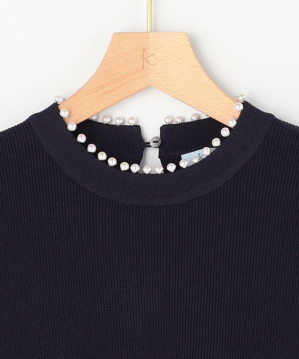 組曲 L 【先行予約・WEB限定】パール釦畦ニット プルオーバー 