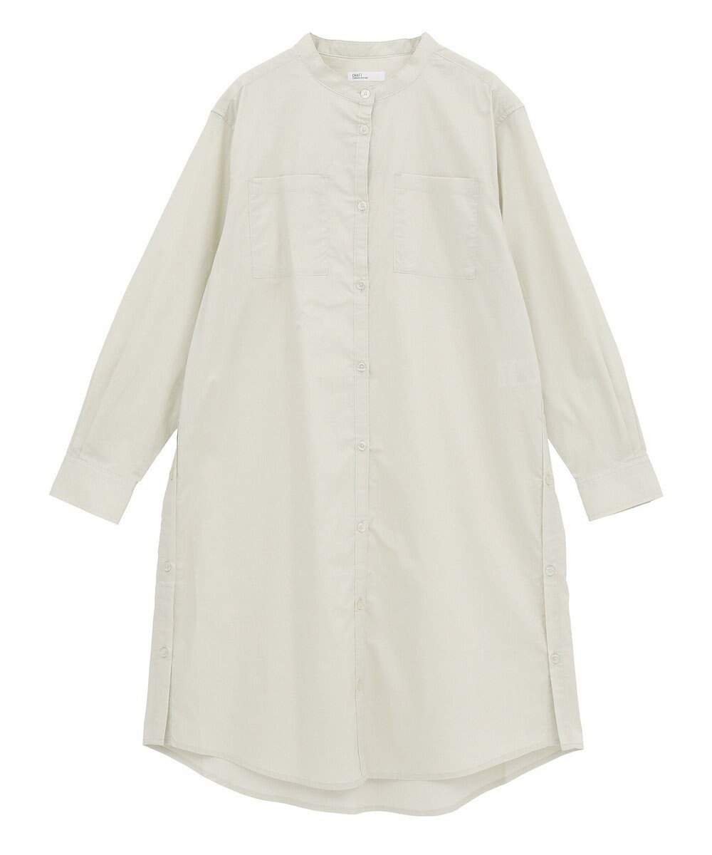 CRAFT STANDARD BOUTIQUE バンドカラーロングシャツチュニッ 