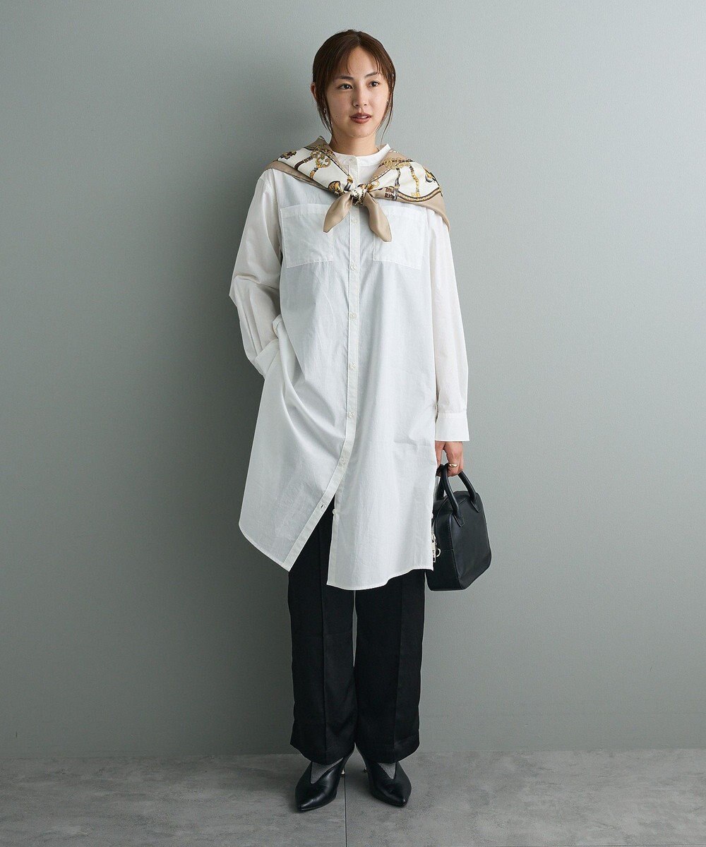 CRAFT STANDARD BOUTIQUE バンドカラーロングシャツチュニッ 