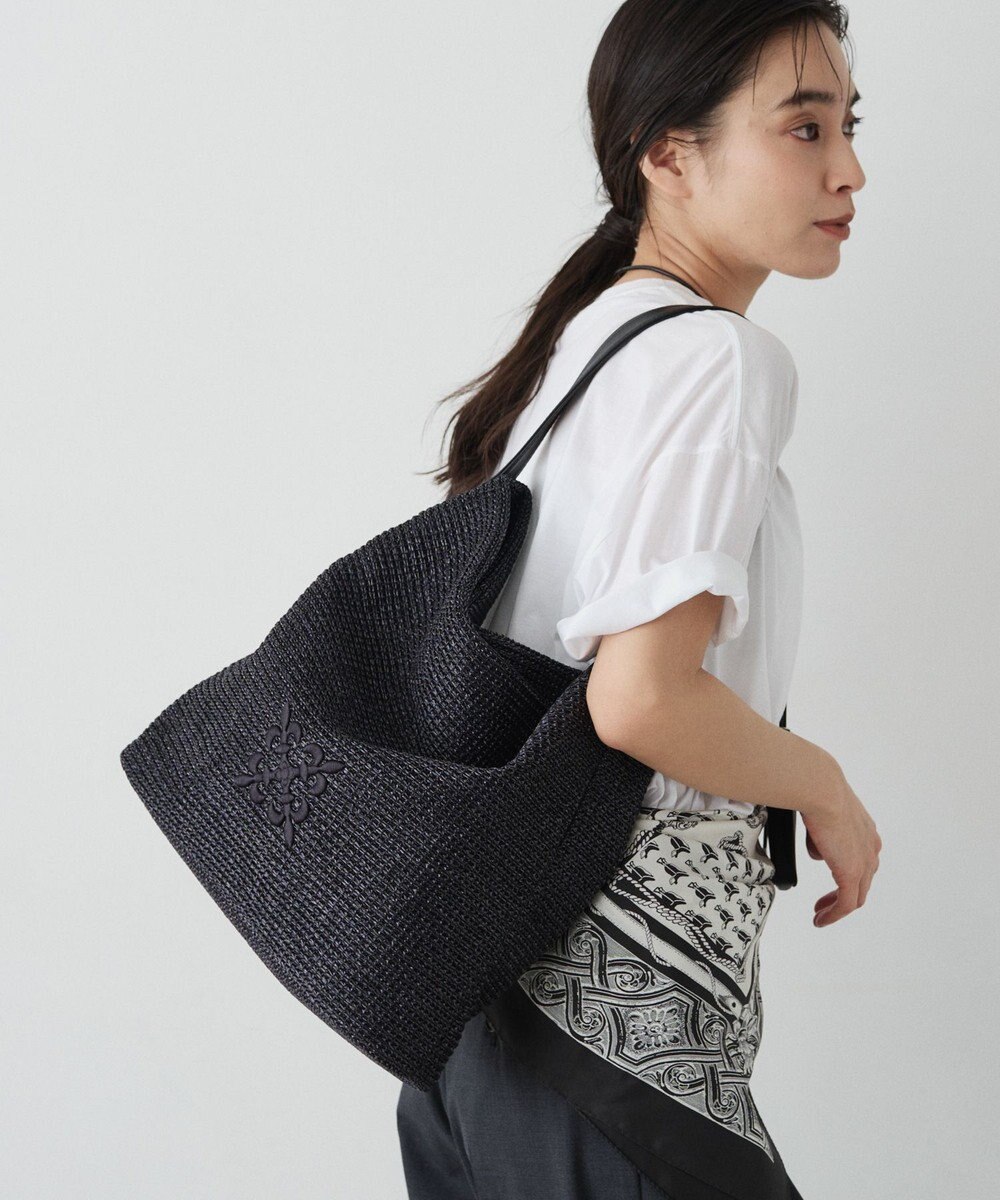 russet ナイロンラフィアワンショルダーバッグ(CE-1714) 