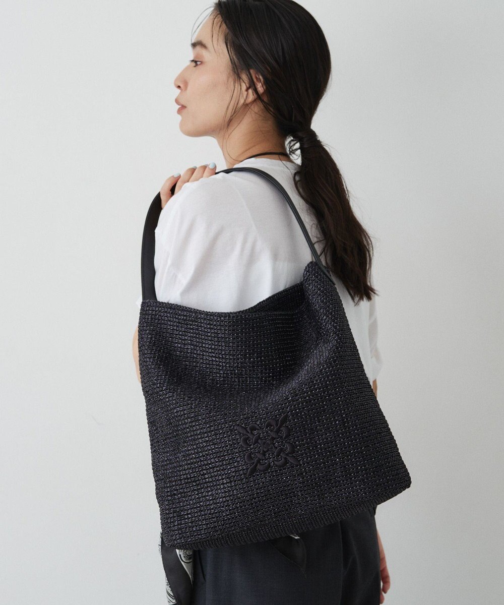 russet ナイロンラフィアワンショルダーバッグ(CE-1714) 