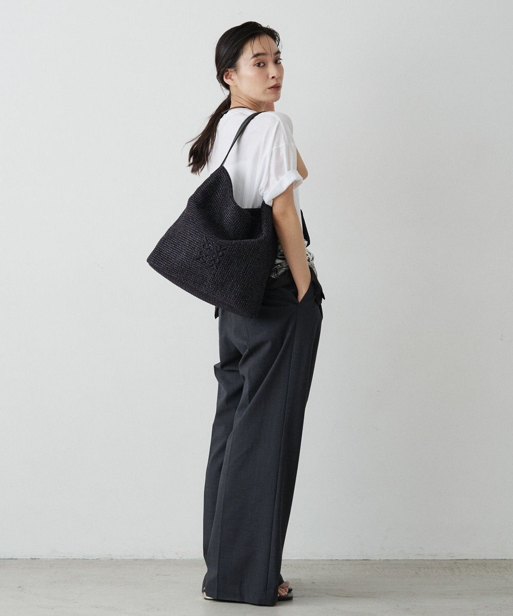 russet ナイロンラフィアワンショルダーバッグ(CE-1714) 