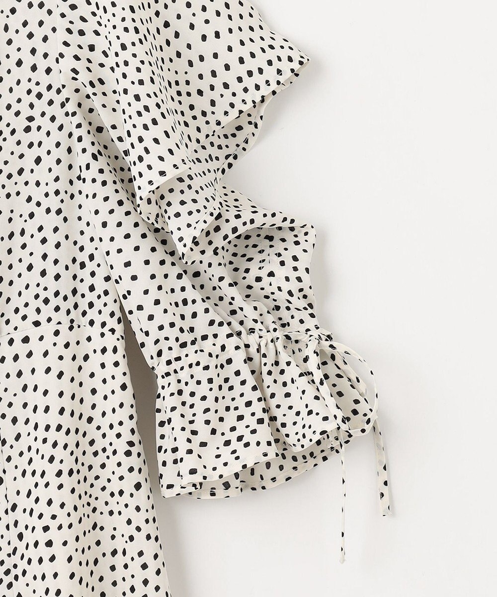 Feroux 【洗える】ショルダーオープンドット ワンピース 