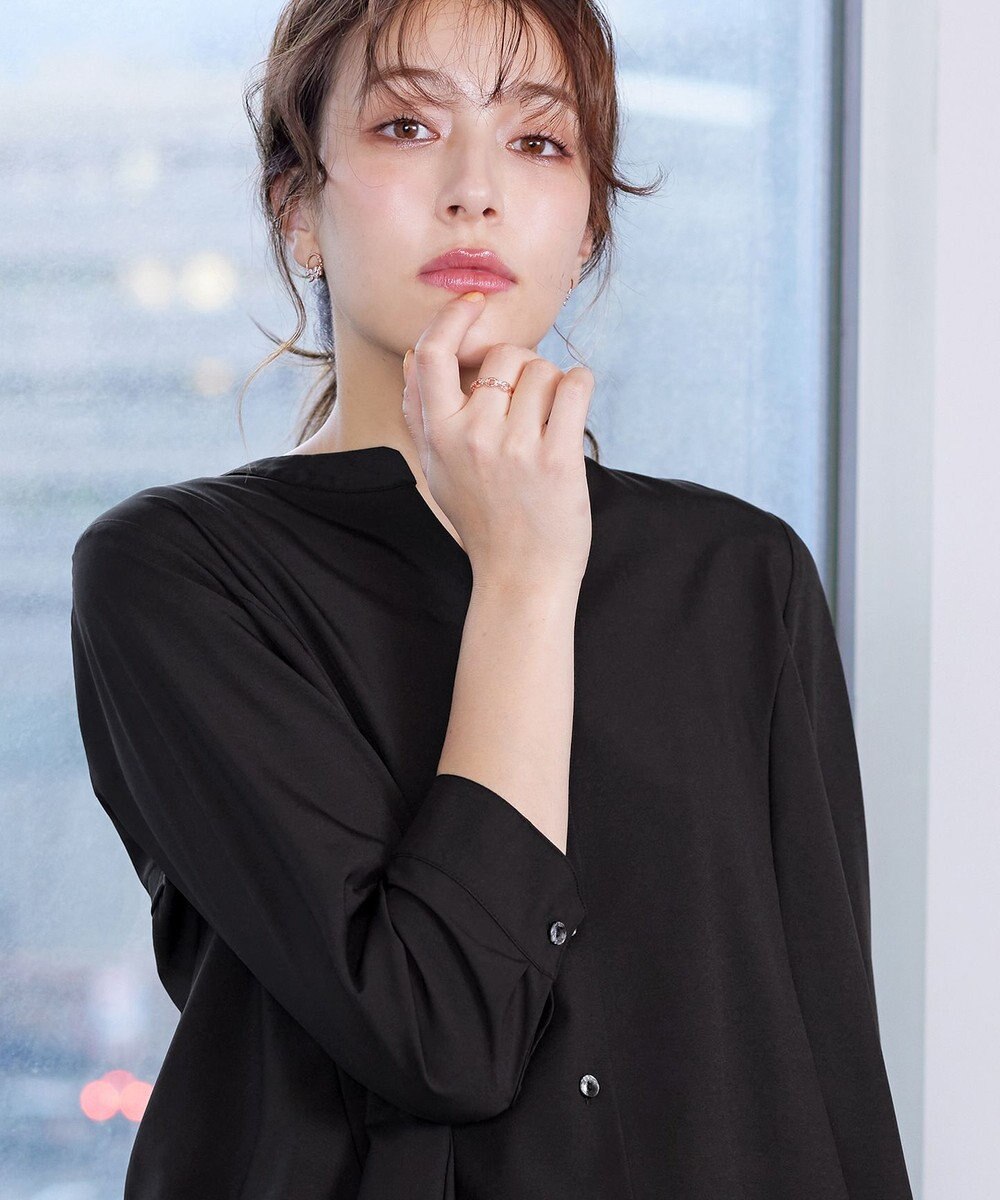 Tiaclasse L 【洗える】バックタックフレアチュニック 