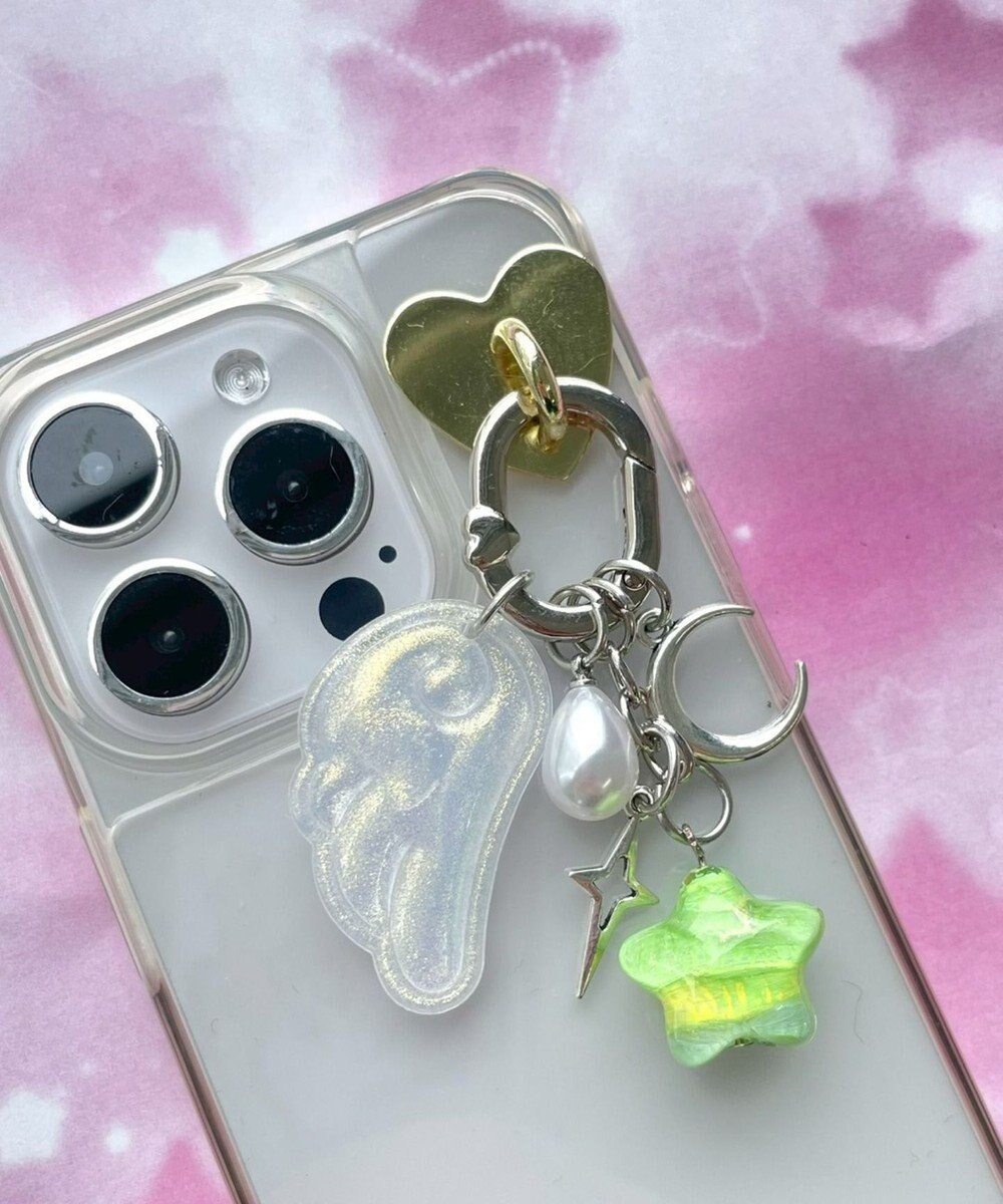 WEGO ミックスカラースターエンジェルキーホルダー 