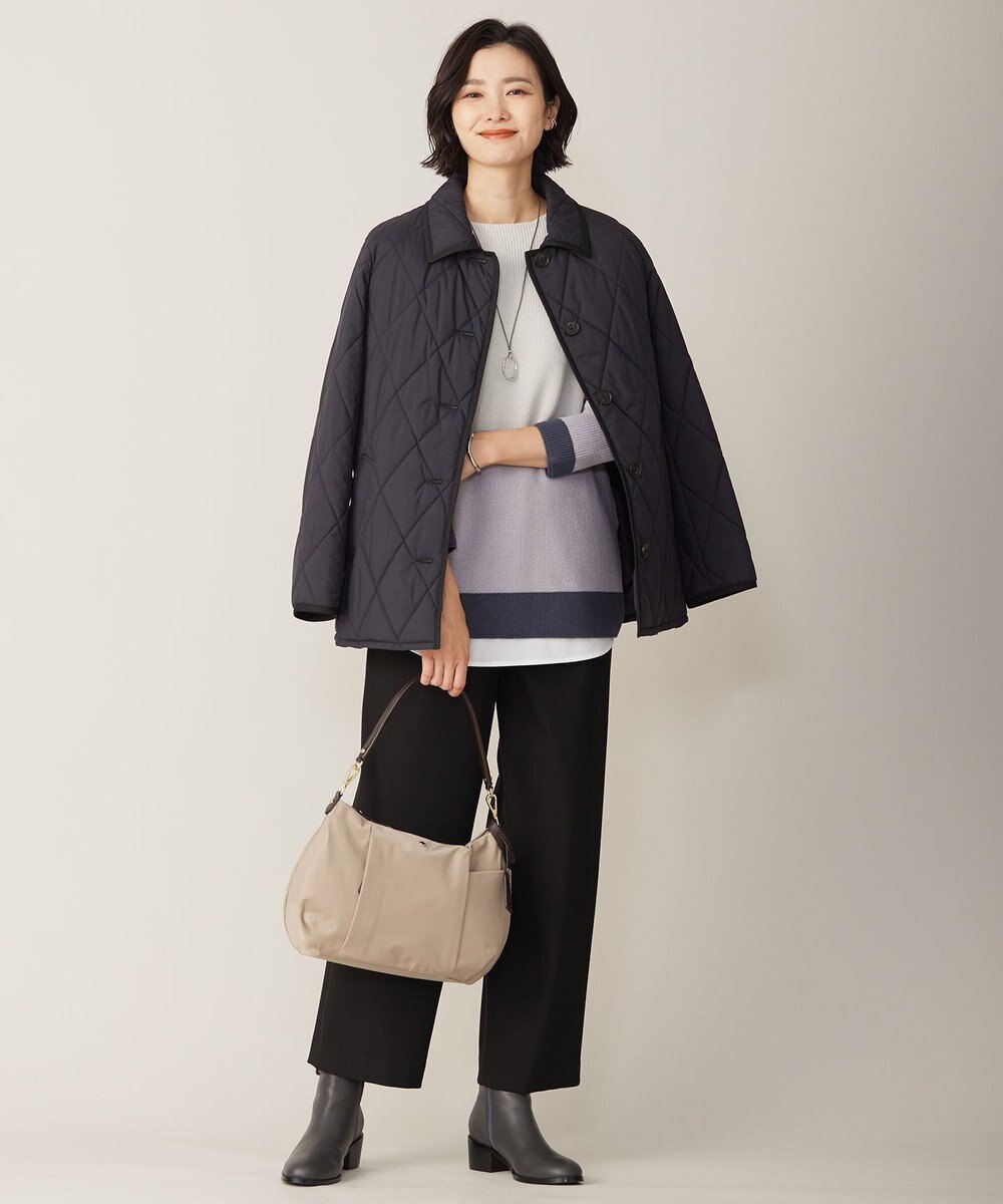 J.PRESS LADIES S 【洗える】2way thermoサキソニー セミワイド パンツ 