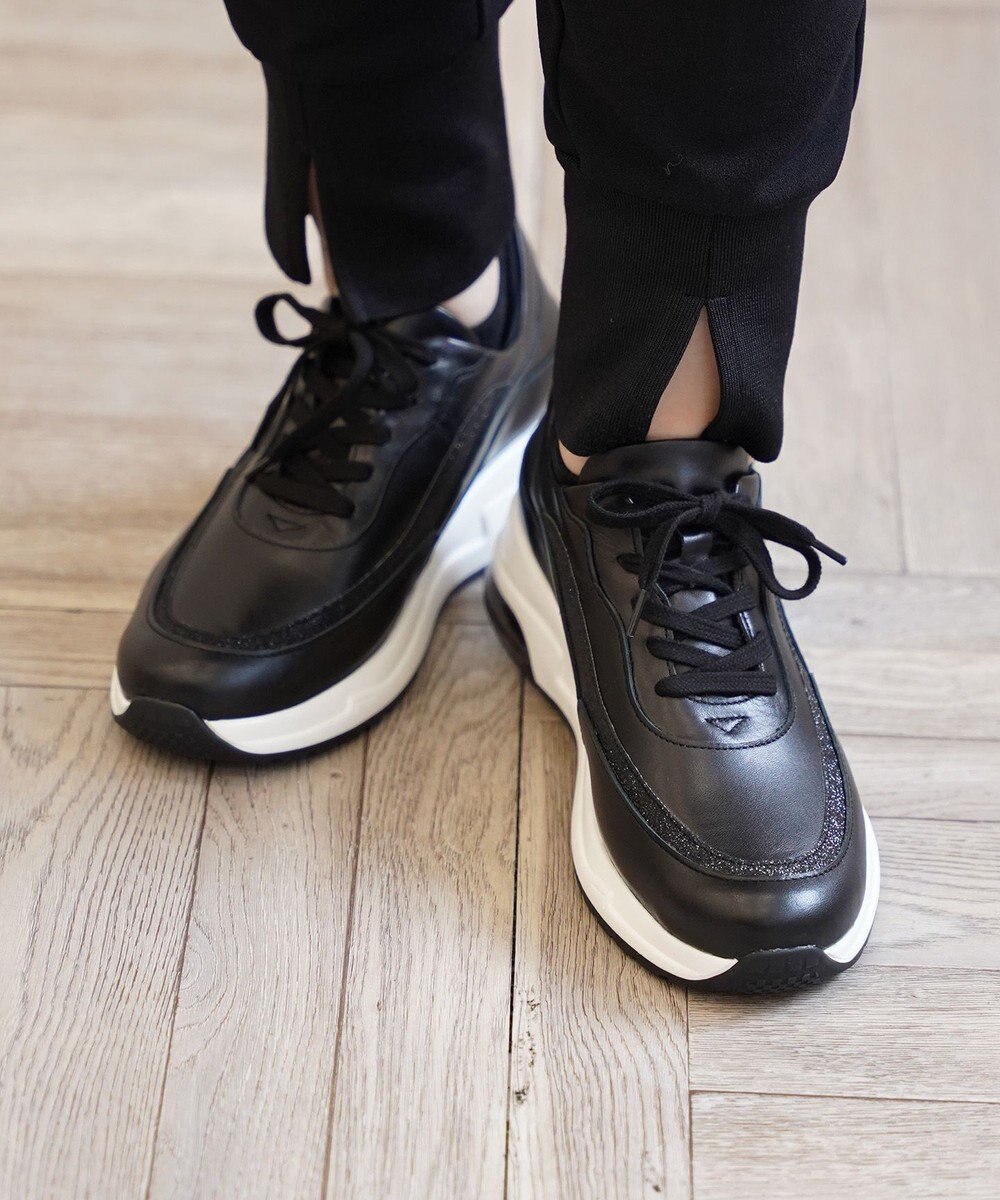 Pointer 日本製 本革厚底スニーカー 