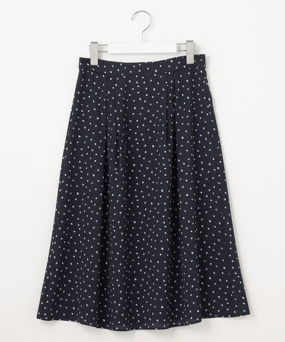 J.PRESS LADIES S 【洗える】ドット フラワープリント スカート 