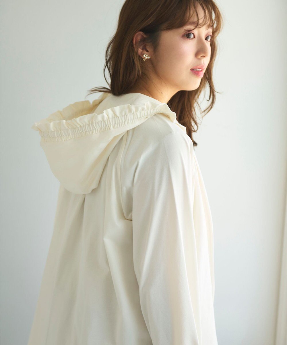 Feroux 【接触冷感・UVカット・吸水速乾】ラッシュガードフリル パーカー 